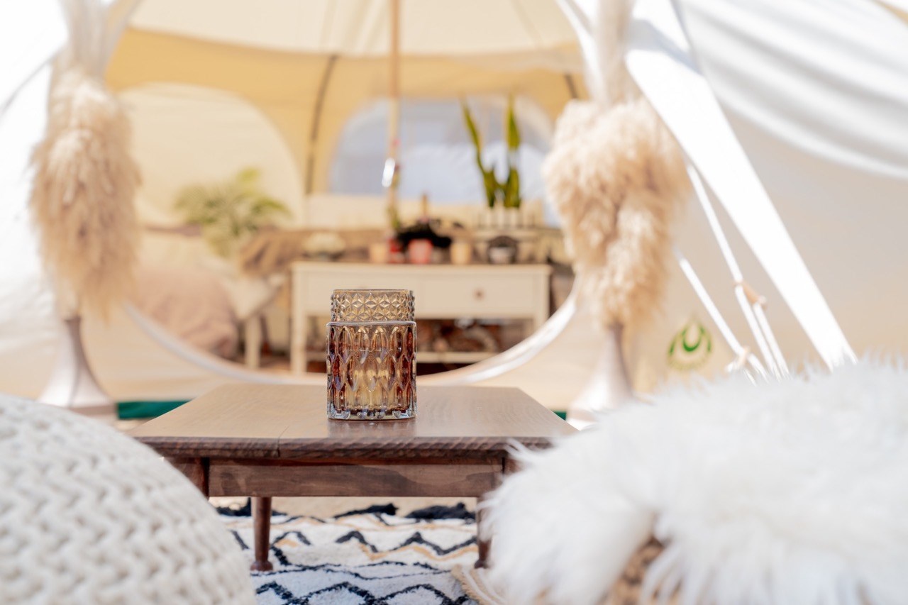 Privé glamping in een Tribe tent deLuxe