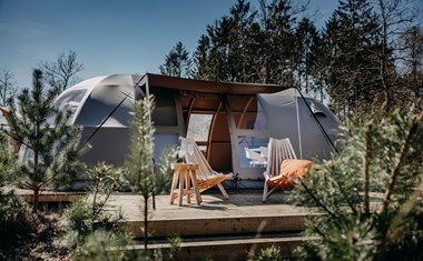 Slapen in een Panorama tent Slapen in een Panorama tent