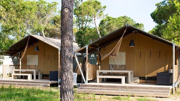 Luxe safaritent XL met sanitair