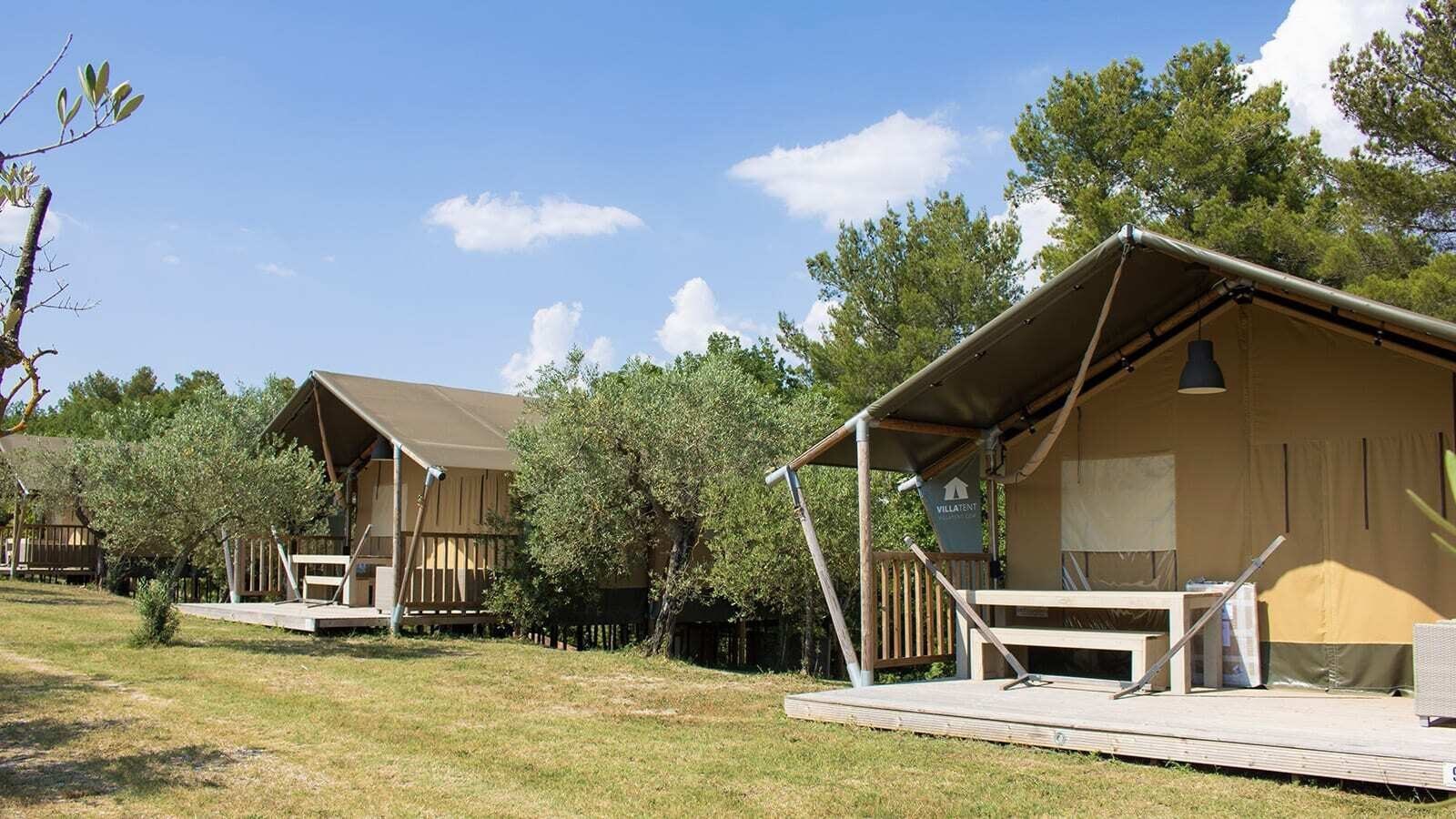 Luxe tent met badkamer