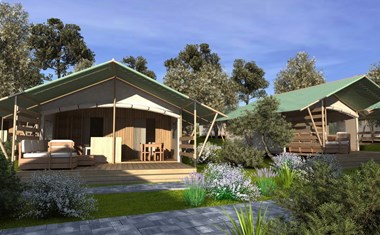 Glamping tent met airconditioning Glamping tent met airconditioning
