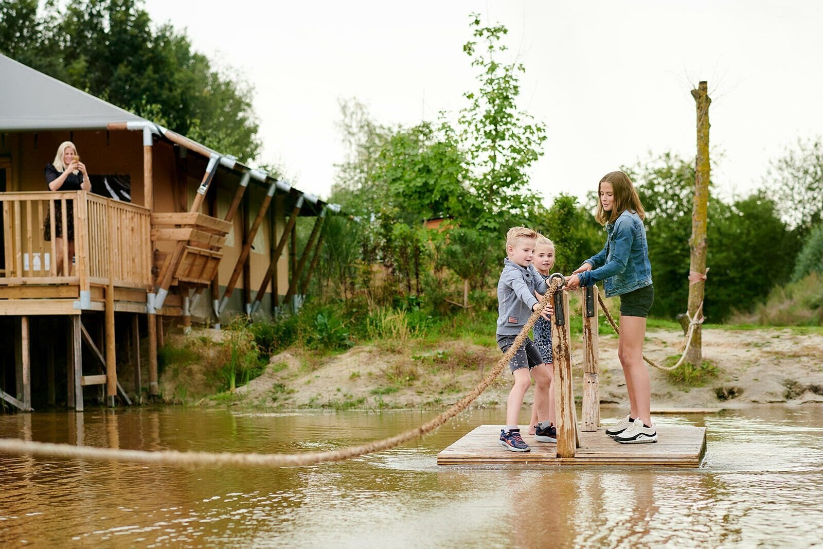 Safaritent met privé bubbelbad