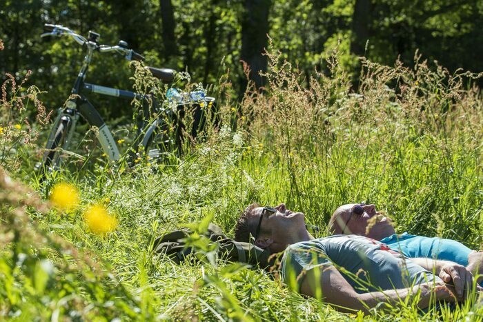 Safaritent met badkamer in de achterhoek