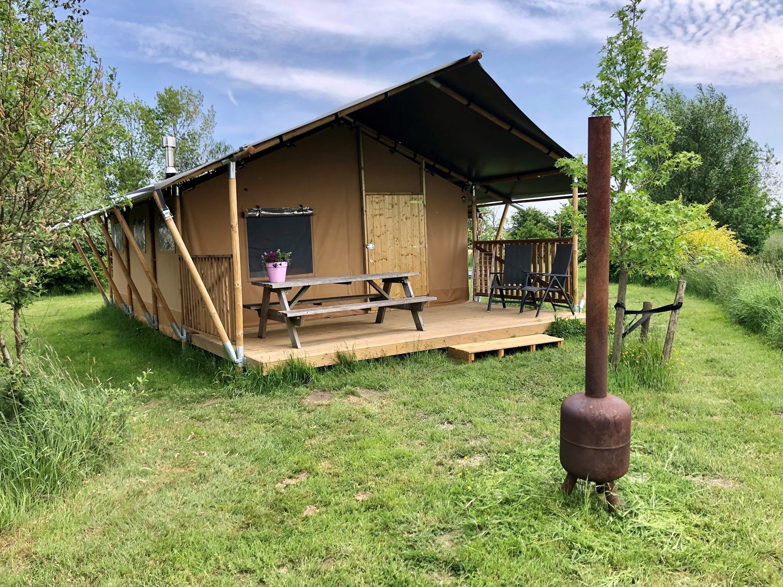 Luxe Safaritent op het Groninger platteland