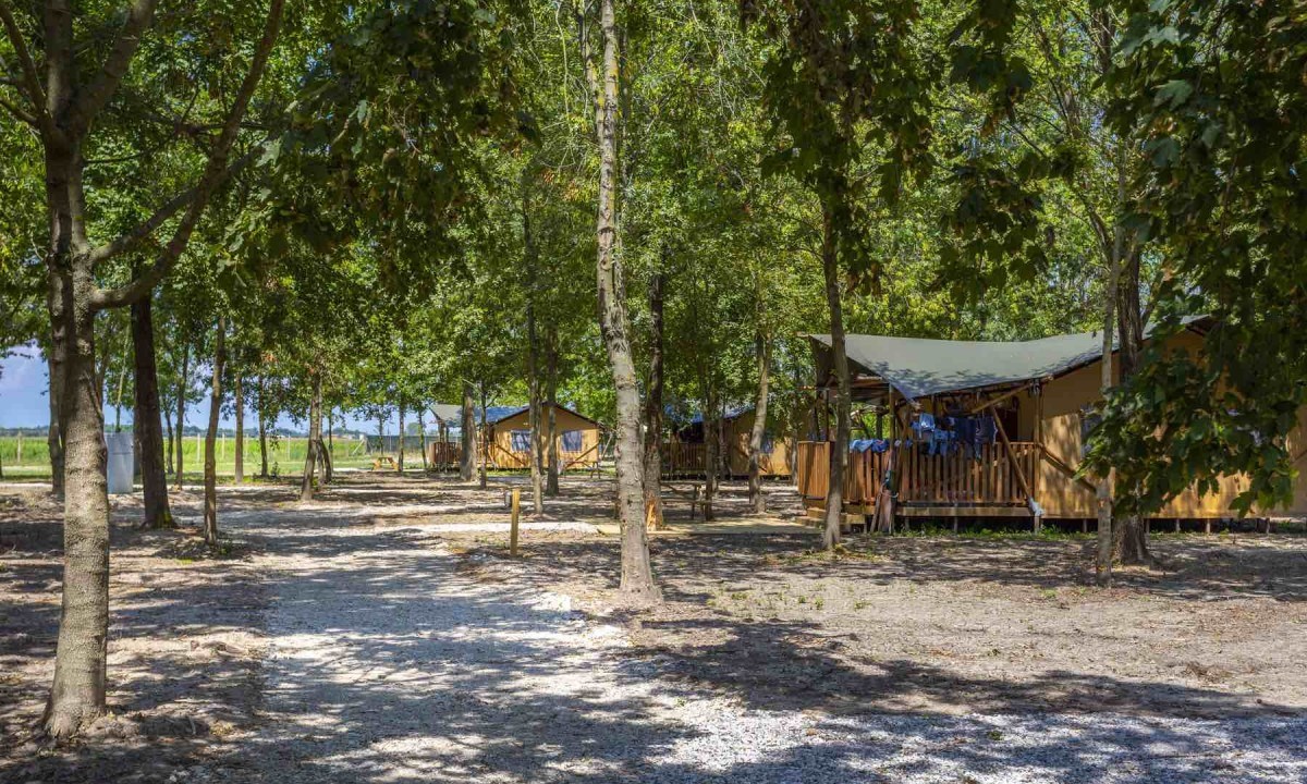 Safaritent met badkamer aan de Adriatische Kust