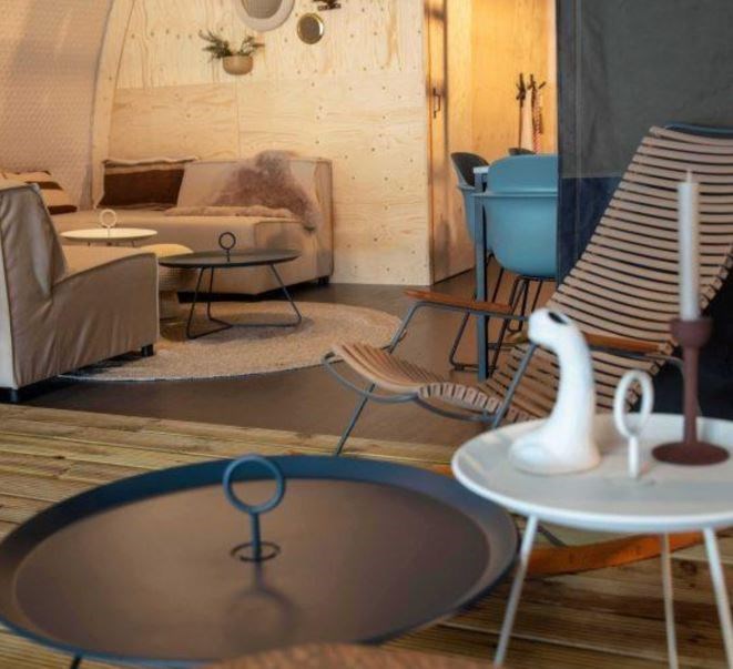 Glamping in Big Oak tent met badkamer en airco