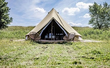 Glamping Bell tent op een eiland Glamping Bell tent op een eiland