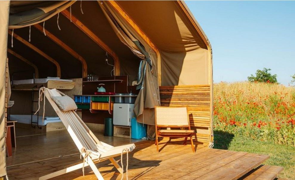 Glamping in een Wikkeltent met outdoor