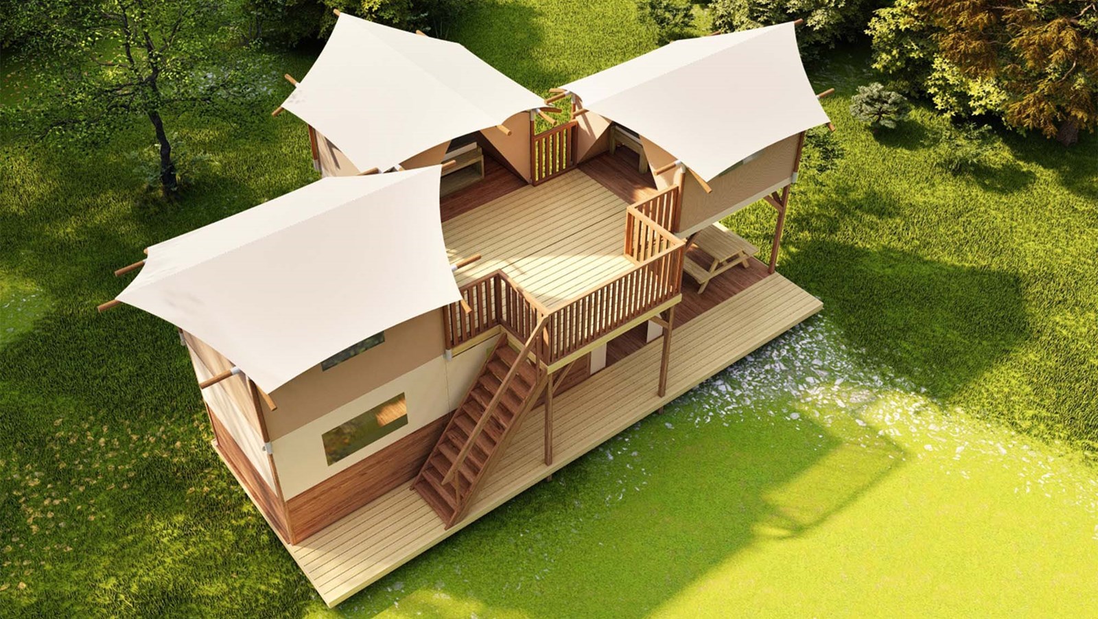 Bijzondere Safaritent voor 6 personen