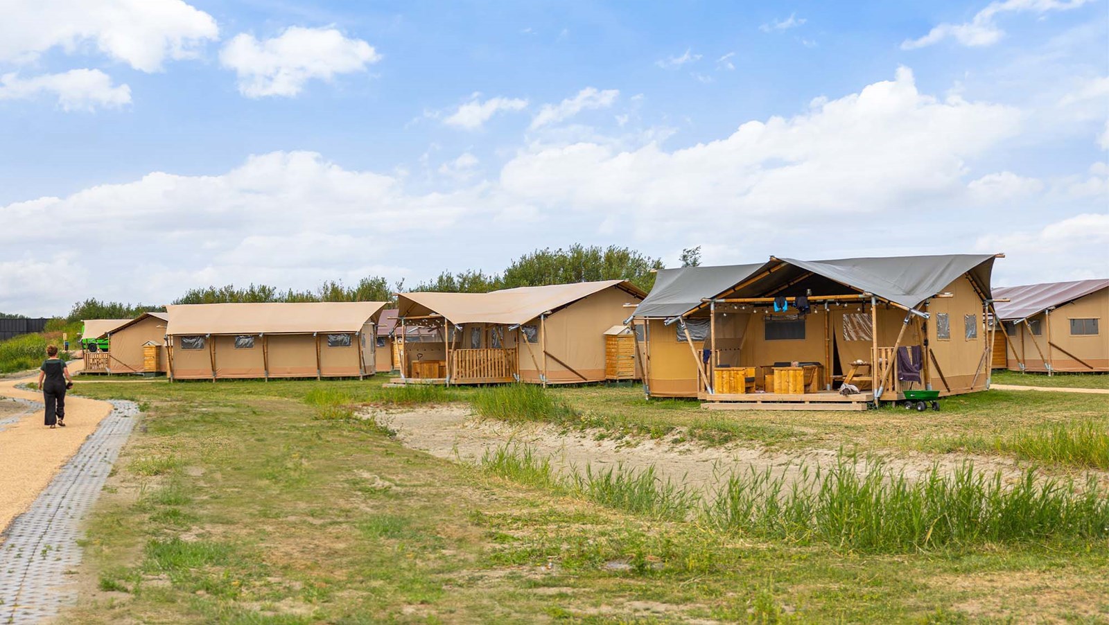 Luxe Safaritent met eigen badkamer in Zeeuws Vlaanderen