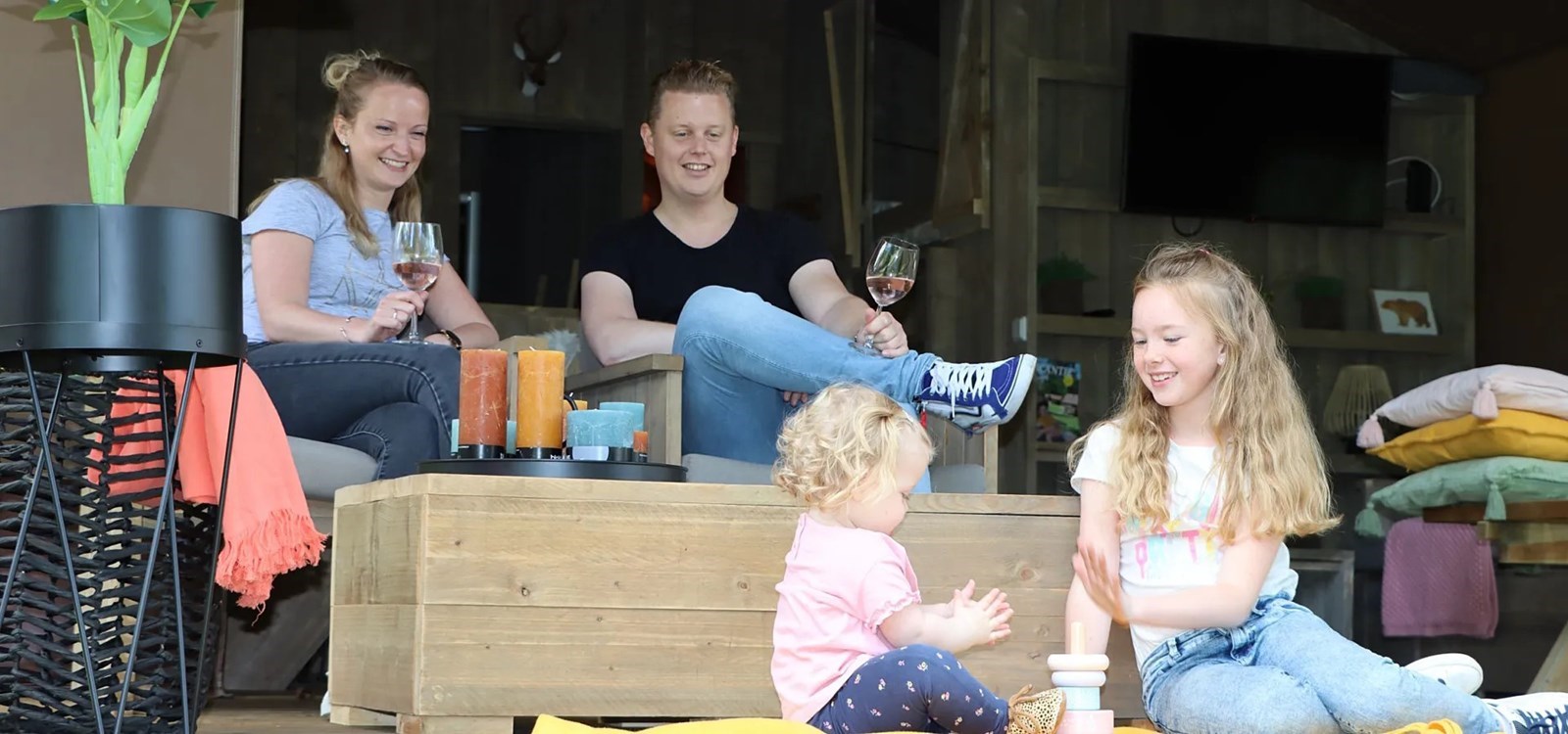 Grote Safaritent tussen de bomen