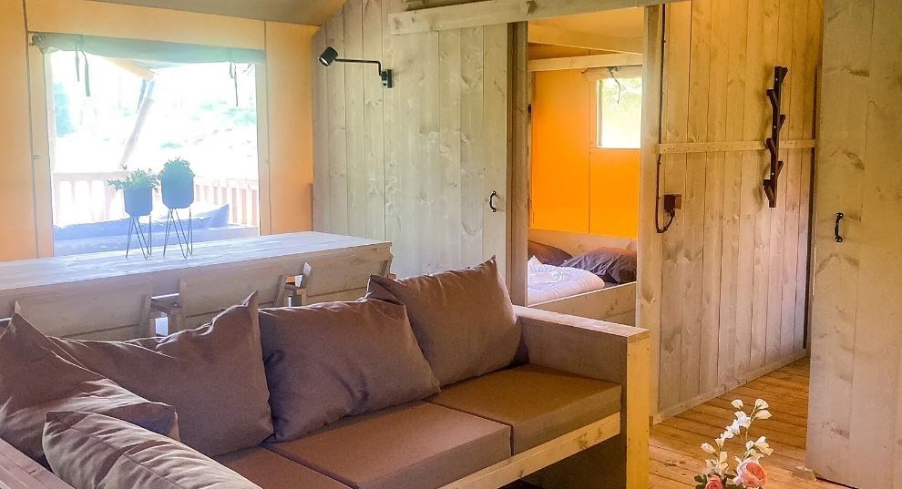 Glampingtent	in het Overijsselse Reestdal