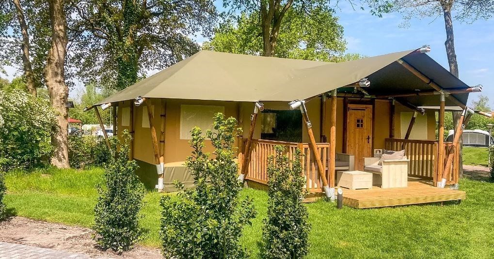Glampingtent	in het Overijsselse Reestdal