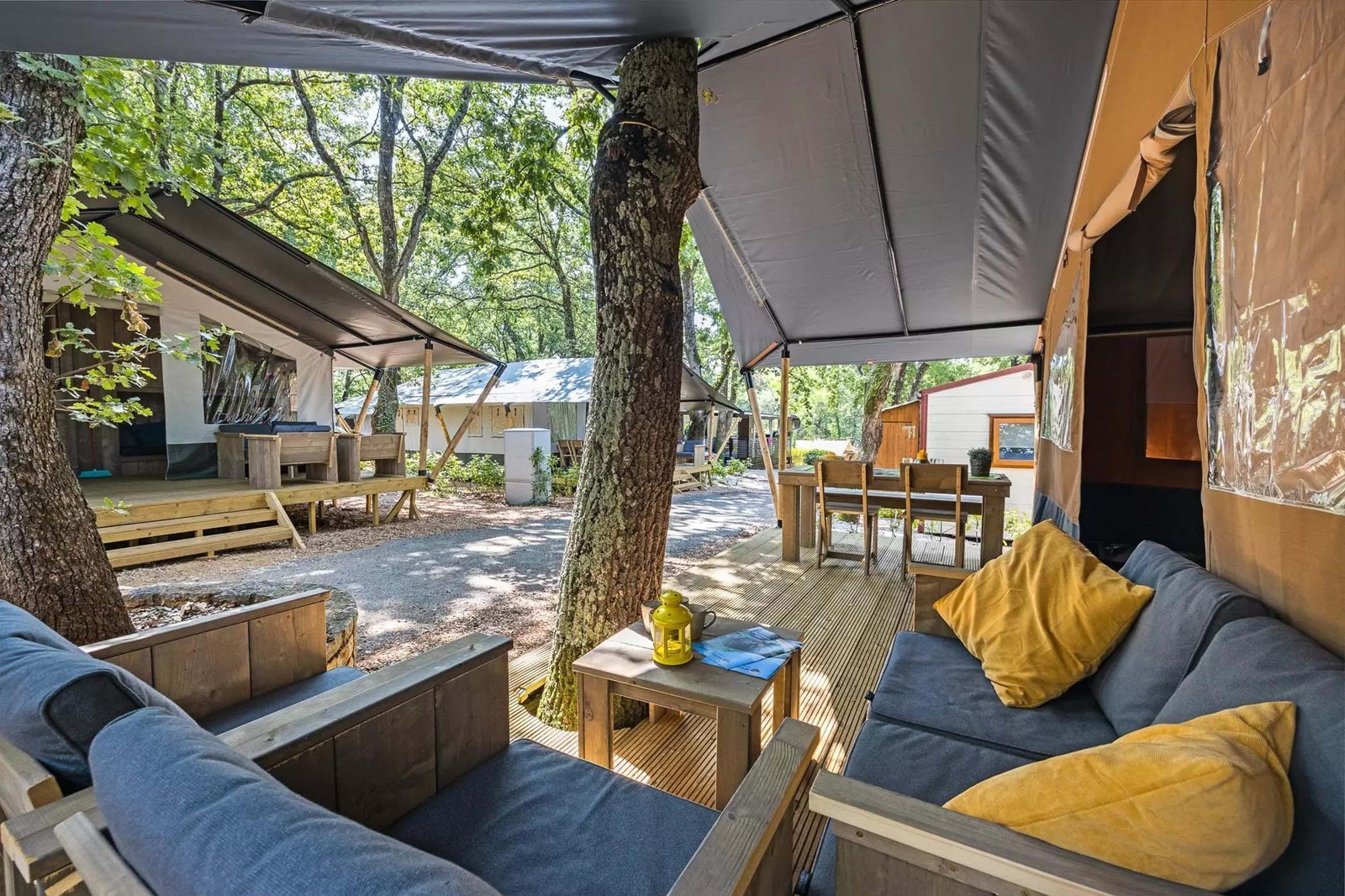 Safaritent voor 4 personen met badkamer