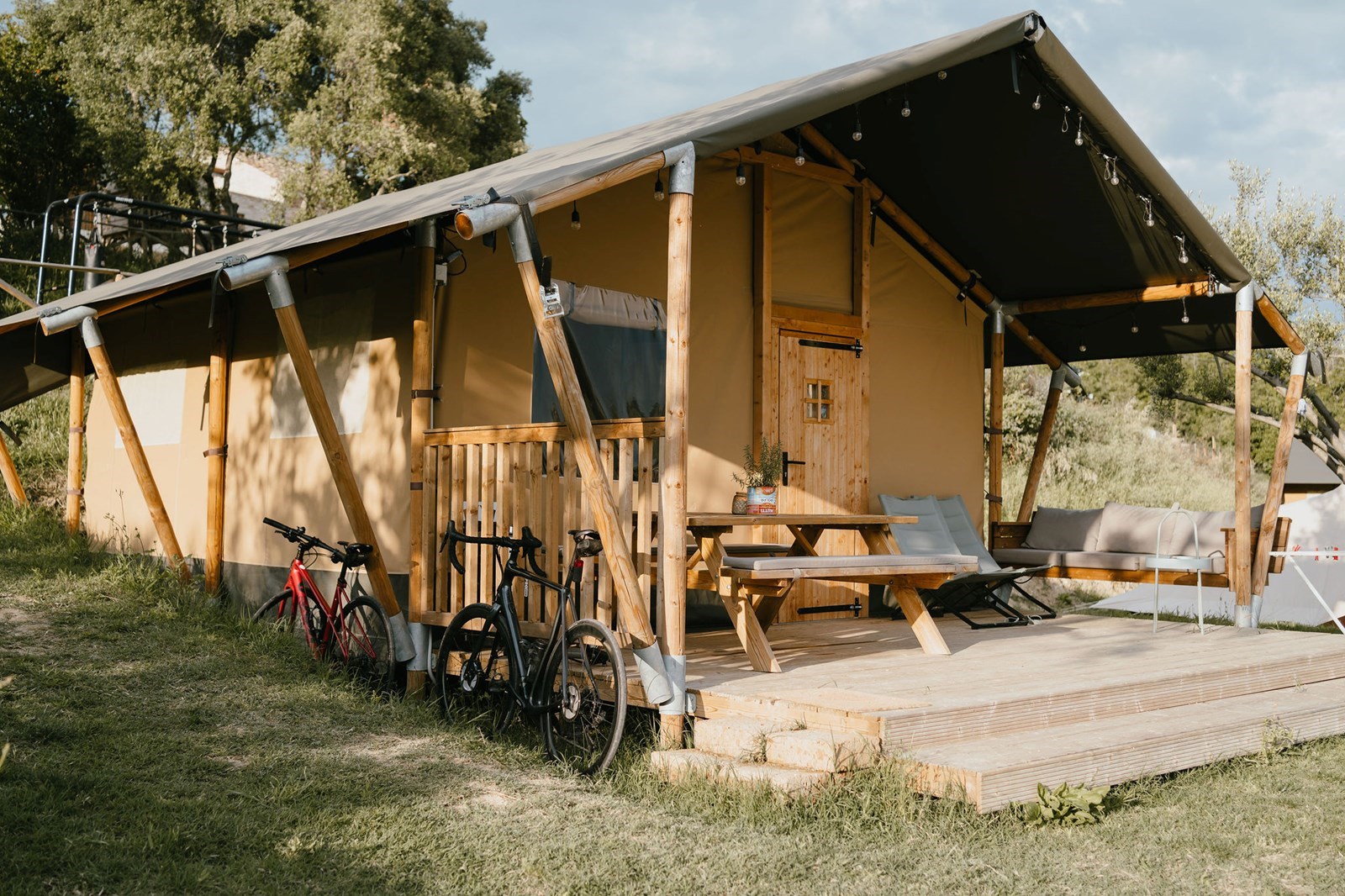 Glamping tenten op Agriturismo