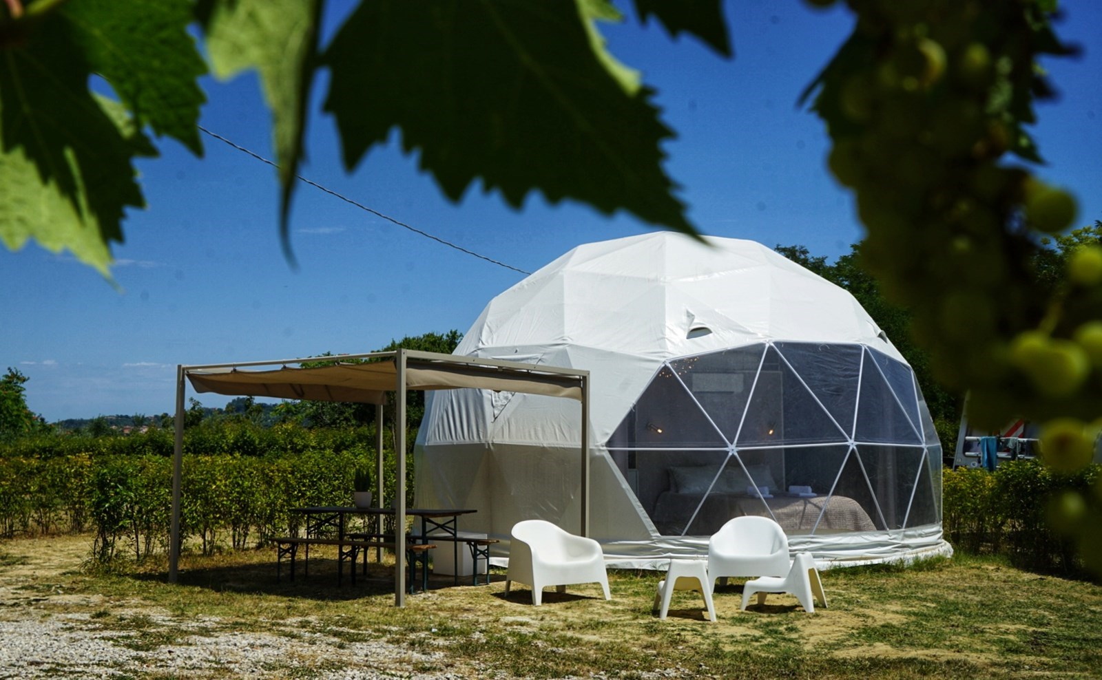 Luxe Geodome met airco in Italië