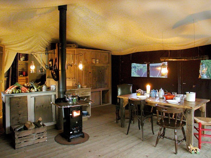 Safaritent op de boerderij