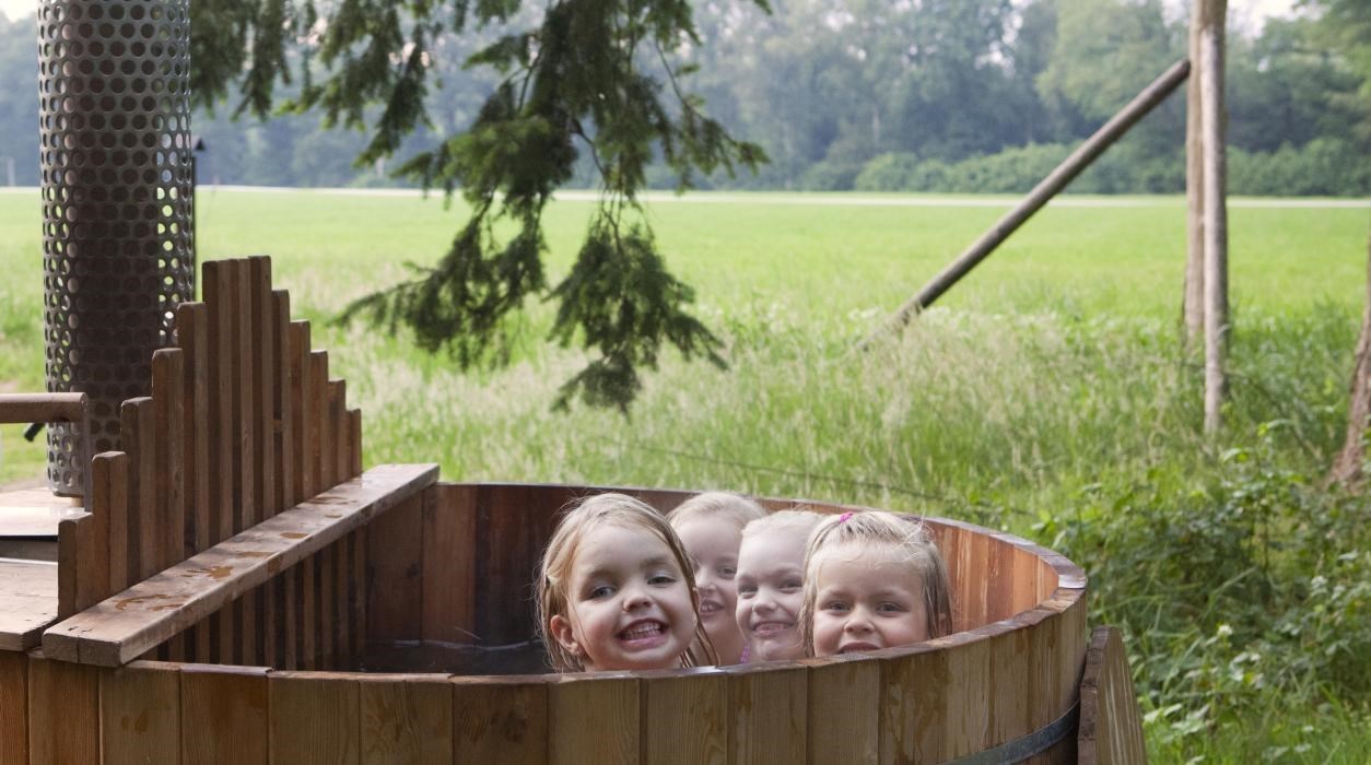 Safaritent op een boerderij 