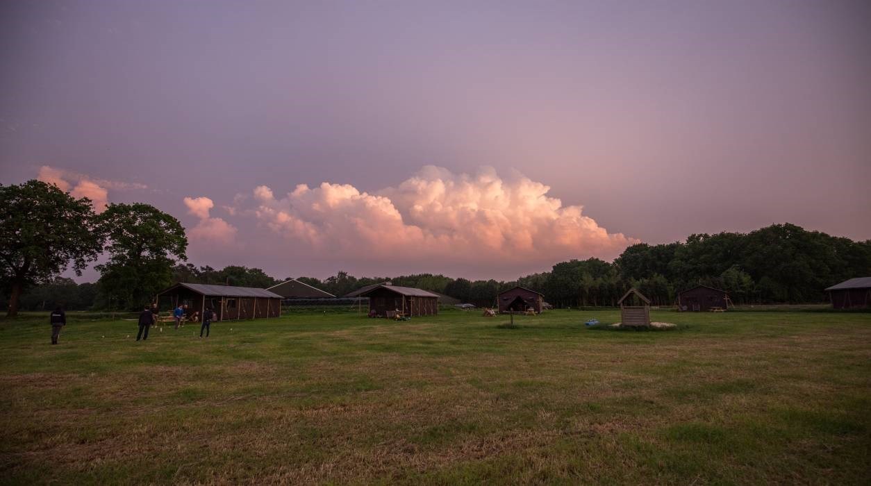 Safaritent op de boerderij